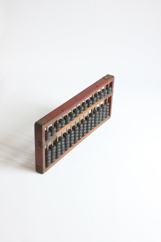 Image 1 of Chinese Huanghuali Wooden Suanpan Abacus, Ca 19Th