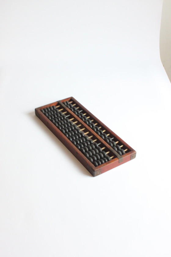 Image 1 of Chinese Huanghuali Wooden Suanpan Abacus, Ca 19Th