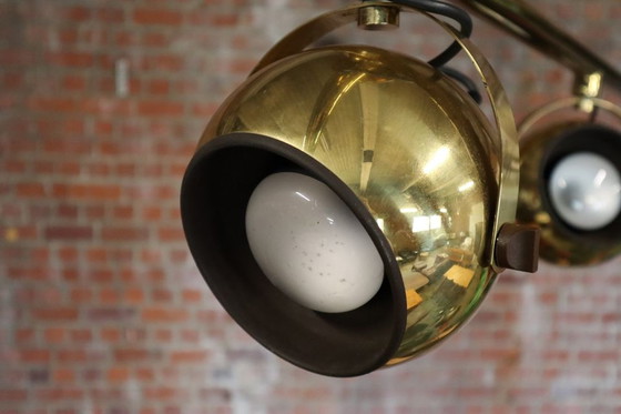 Image 1 of Ensemble de plafonniers et d'appliques en laiton vintage par Sische leuchten, Allemagne 1960's.