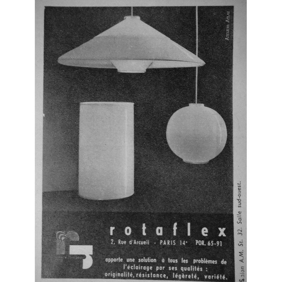 Image 1 of Vintage rope lamp by Audoux-Minet, 1950