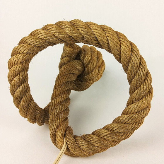 Image 1 of Vintage rope lamp by Audoux-Minet, 1950