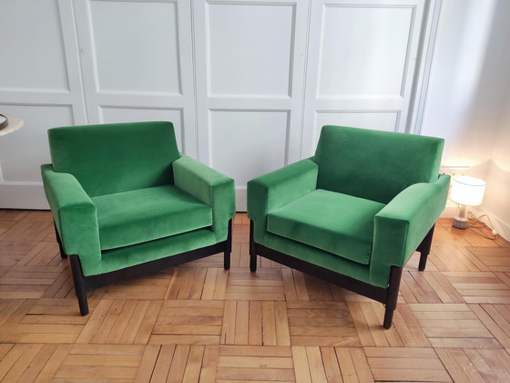 Image 1 of Kisushu armchairs by Sergio and Fratelli Saporiti