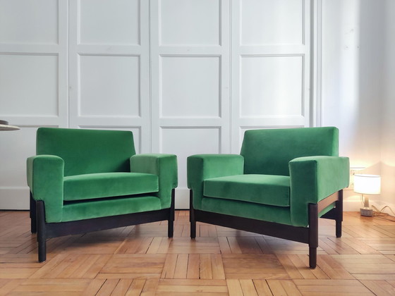 Image 1 of Kisushu armchairs by Sergio and Fratelli Saporiti