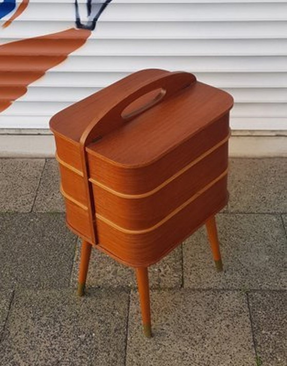 Image 1 of Mid-Century Danish Teak Sewing Cabinet, 1960S