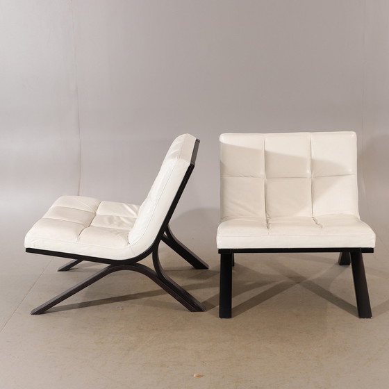 Image 1 of 2x Armchair model Skool Suede