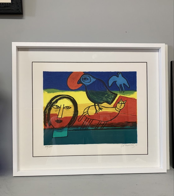 Image 1 of Guillaume Corneille (1922-2010) - Summer Dreamings - Enframed HAND-SIGNED Lithograph - 2004