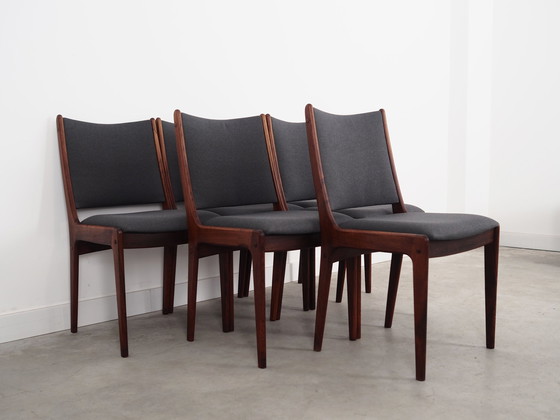 Image 1 of Set Of Six Rosewood Chairs, Danish Design, 1960S, Designer: Johannes Andersen