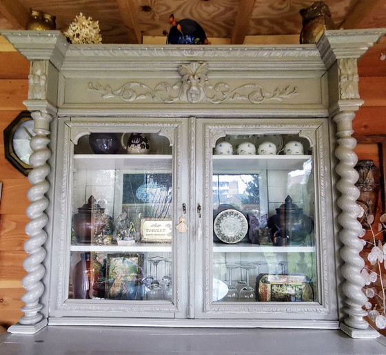 Image 1 of Display Case/Buffet Cabinet. French Hunting Cupboard