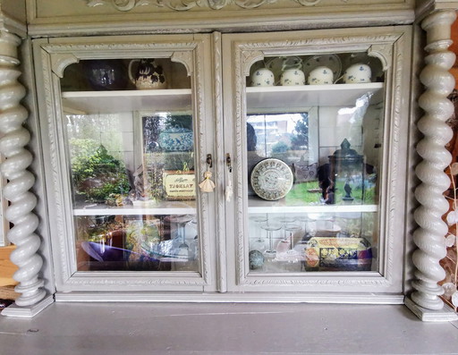 Display Case/Buffet Cabinet. French Hunting Cupboard