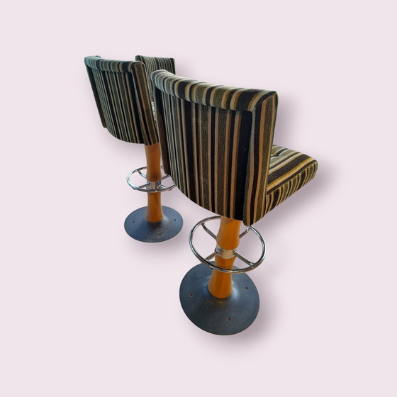 Image 1 of 1970s Bar Stools With Bar Table