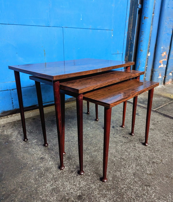 Image 1 of Mimi Set 3X Side Tables/ Rosewood/ 1970S