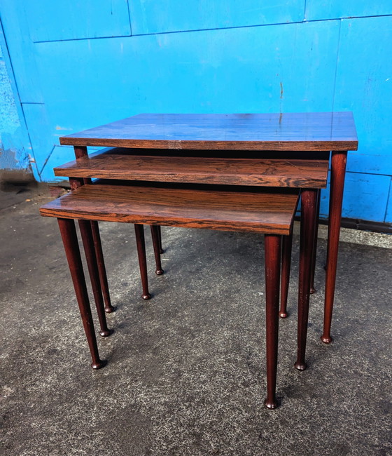 Image 1 of Mimi Set 3X Side Tables/ Rosewood/ 1970S