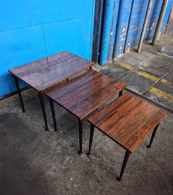 Image 1 of Mimi Set 3X Side Tables/ Rosewood/ 1970S