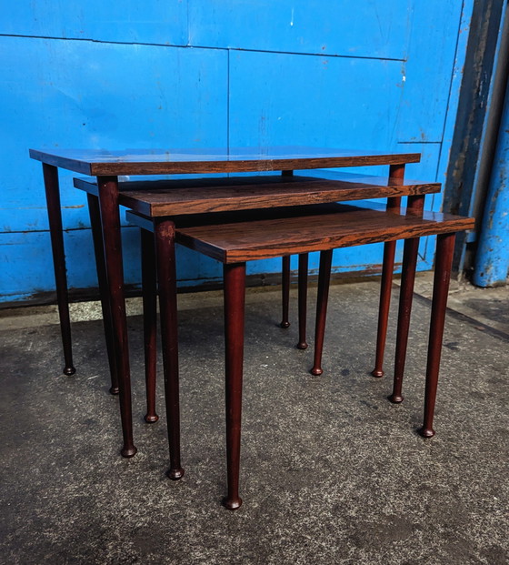 Image 1 of Mimi Set 3X Side Tables/ Rosewood/ 1970S