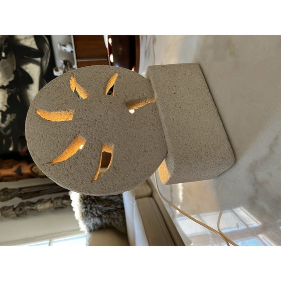 Image 1 of Lampada vintage in pietra intagliata del Gard, 1970