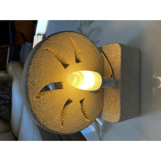 Image 1 of Lampada vintage in pietra intagliata del Gard, 1970