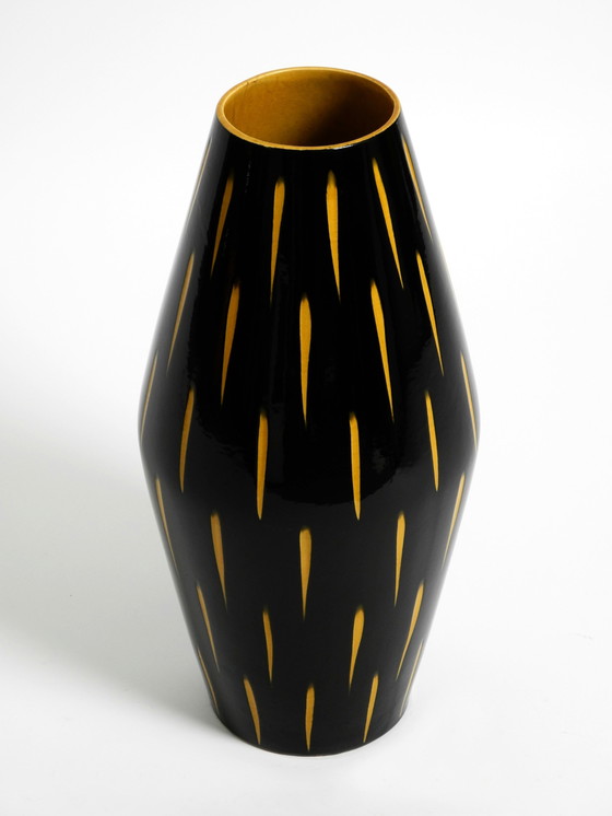 Image 1 of Beautiful large Mid Century Modern ceramic floor or table vase by Scheurich Germany | 50 cm height