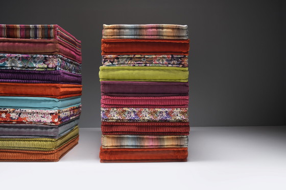 Image 1 of Superbe tissu XXL Mah Jong 'Missoni Home' par Hans Hopfer pour Roche Bobois