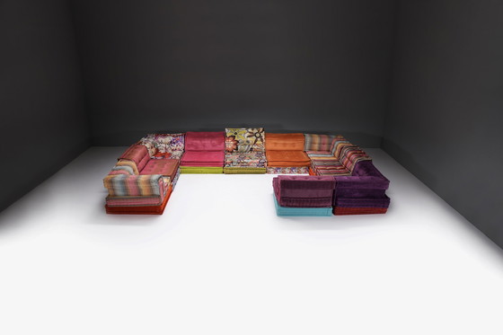 Image 1 of Superbe tissu XXL Mah Jong 'Missoni Home' par Hans Hopfer pour Roche Bobois