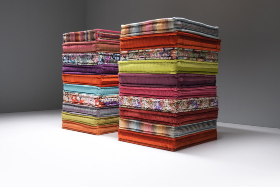 Image 1 of Superbe tissu XXL Mah Jong 'Missoni Home' par Hans Hopfer pour Roche Bobois