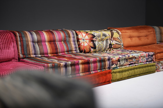 Image 1 of Superbe tissu XXL Mah Jong 'Missoni Home' par Hans Hopfer pour Roche Bobois