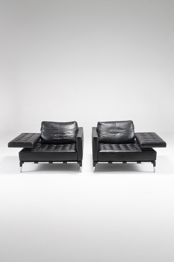 Image 1 of Cassina "Prive" Leather Set By Phillippe Starck