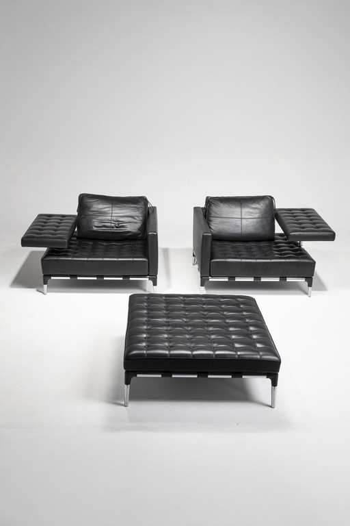 Cassina "Prive" Leather Set By Phillippe Starck