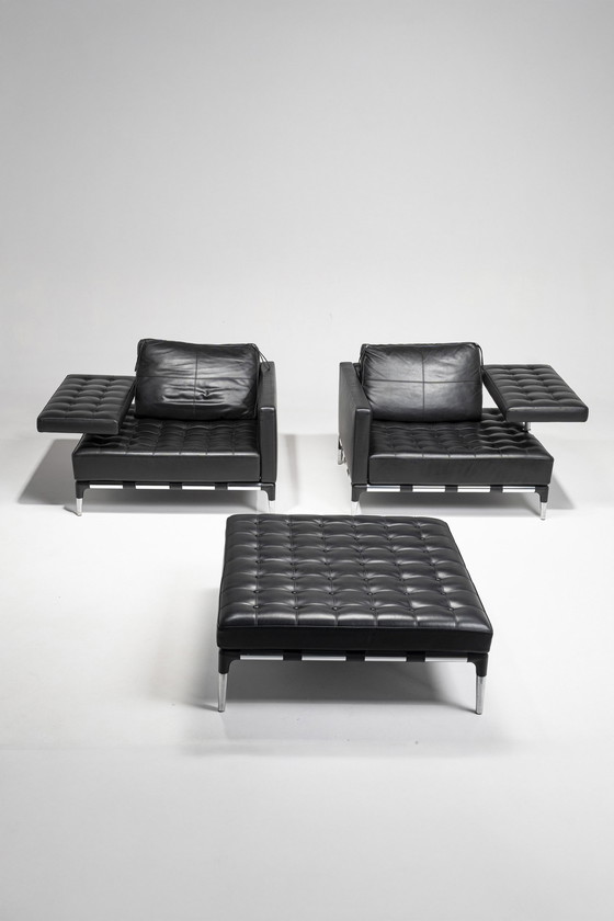 Image 1 of Cassina "Prive" Leather Set By Phillippe Starck