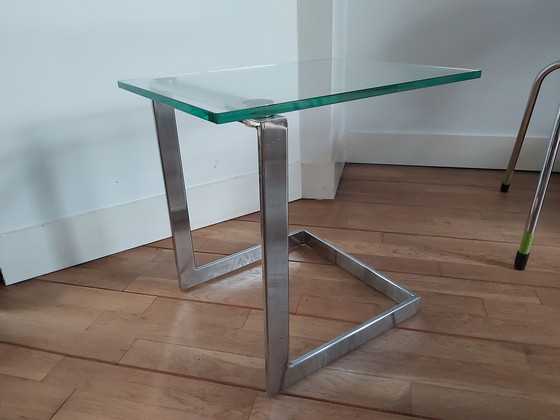 Image 1 of Gerba side table glass and chrome