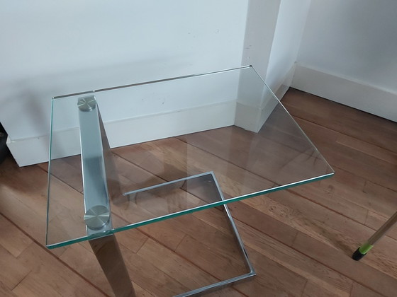 Image 1 of Gerba side table glass and chrome