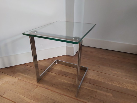 Image 1 of Gerba side table glass and chrome