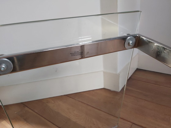 Image 1 of Gerba side table glass and chrome