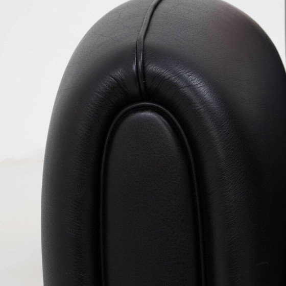 Image 1 of Vintage black and red leather armchair by Franz Romero for De Sede 1930s