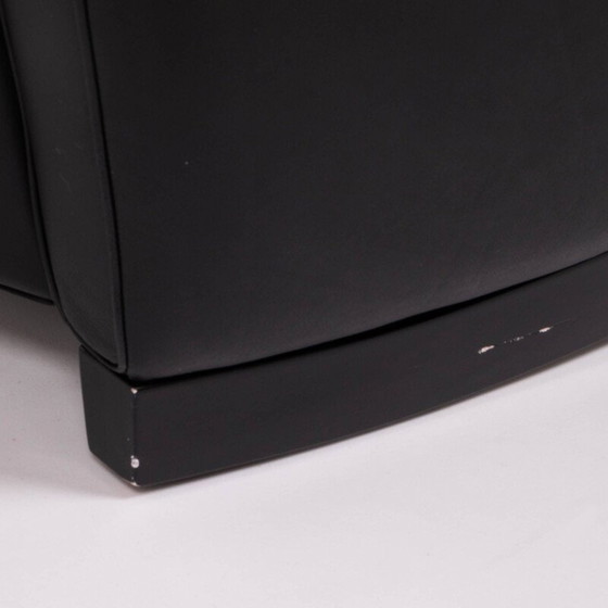 Image 1 of Vintage black and red leather armchair by Franz Romero for De Sede 1930s