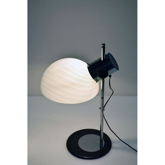 Image 1 of Vintage glass and metal table lamp by Zonca, 1970
