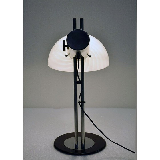 Image 1 of Vintage glass and metal table lamp by Zonca, 1970