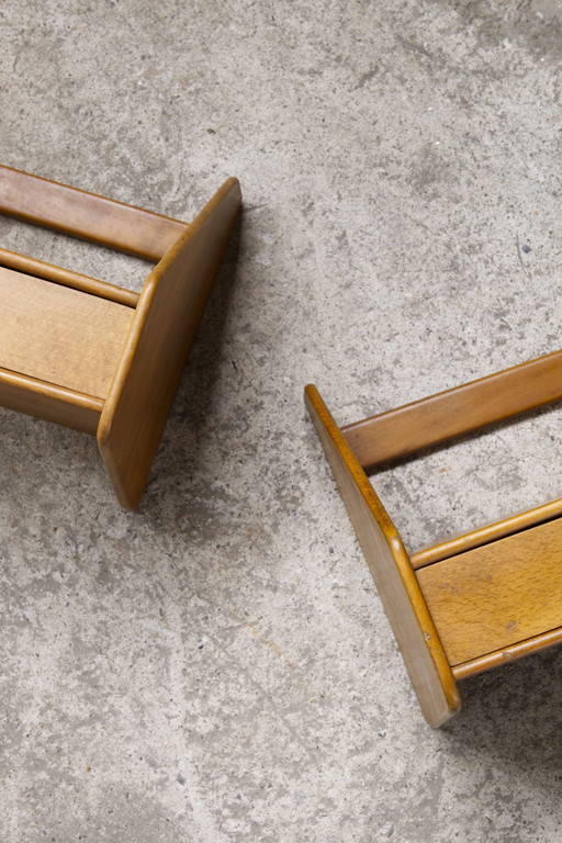 2X Wall Mounted Mid Century Night Stands