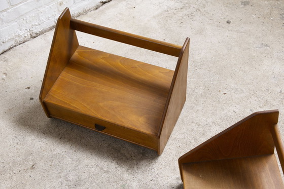 Image 1 of 2X Wall Mounted Mid Century Night Stands