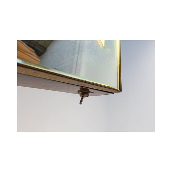 Image 1 of Toletta vintage in legno con specchio luminoso, Italia 1960