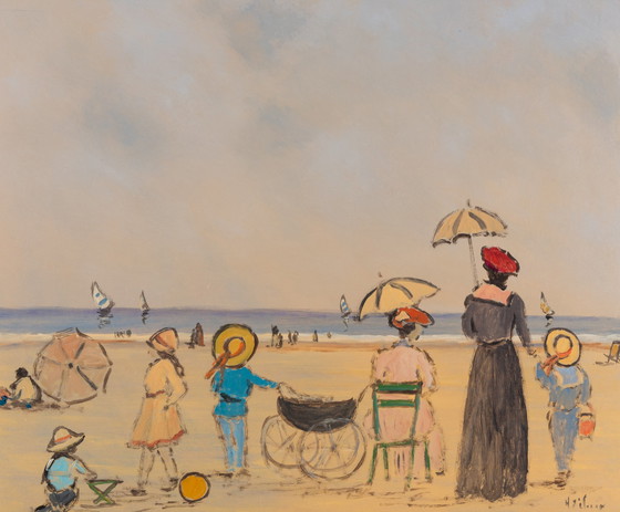 Image 1 of Henri Saint Clair (1899-1990) - Scène de plage