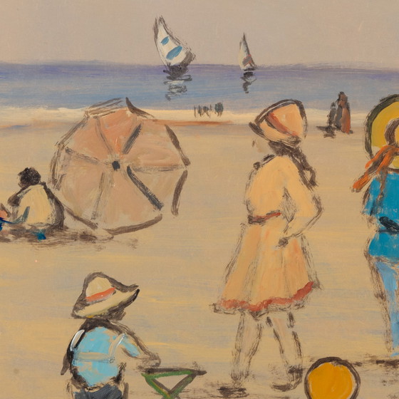 Image 1 of Henri Saint Clair (1899-1990) - Scène de plage