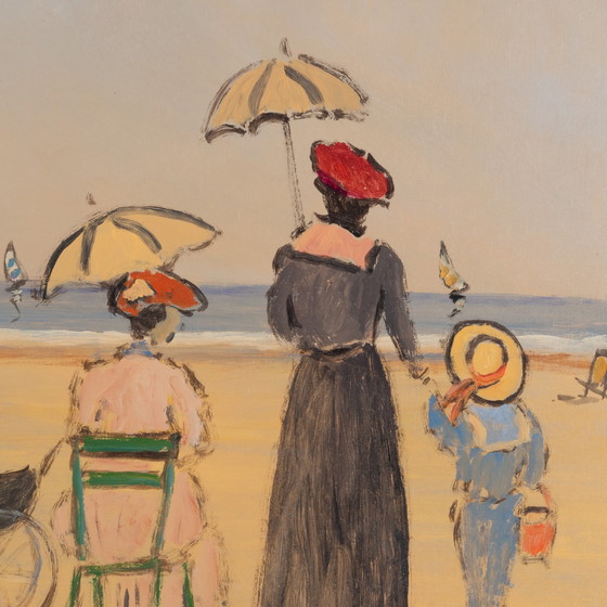 Image 1 of Henri Saint Clair (1899-1990) - Scène de plage