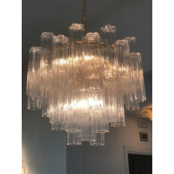 Image 1 of Murano Glass Sputnik Mazzega Style Chandeliers - A Pair