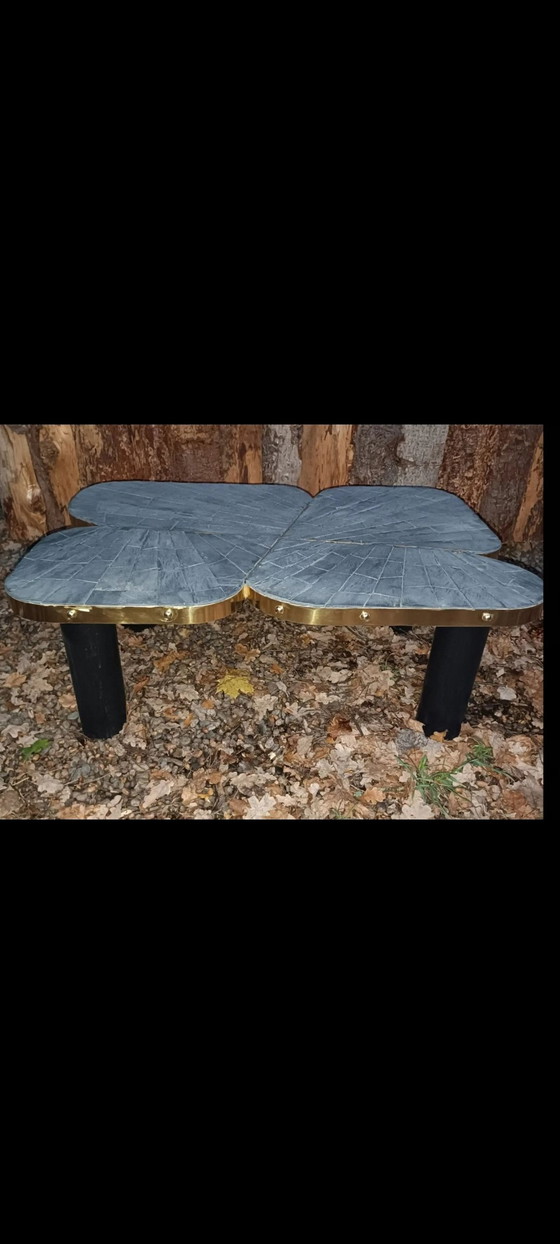 Image 1 of Coffee Table De Marko En Marqueterie D'Ardoises