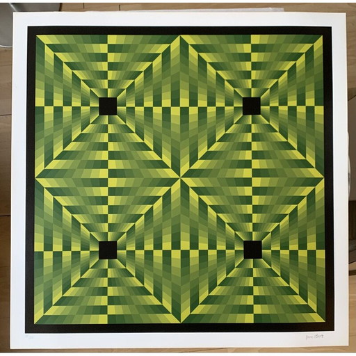 Fotolitografía vintage de Jim Bird, 1972