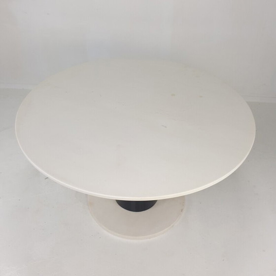 Image 1 of Vintage round marble dining table, Italy 1980s