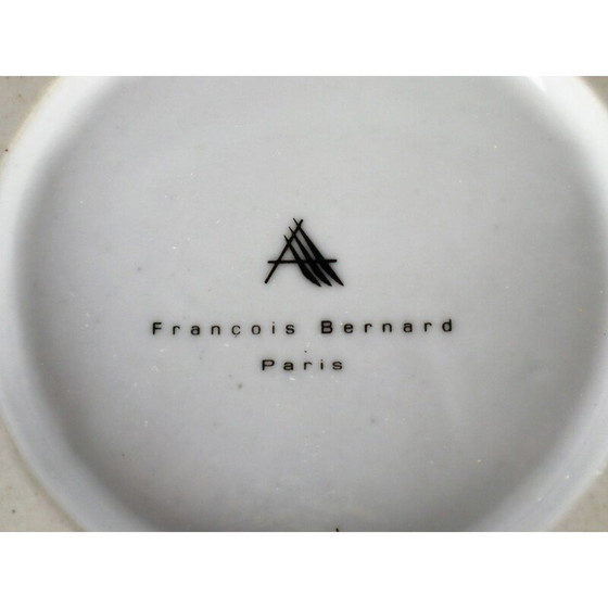 Image 1 of Vintage black and grey porcelain tube vase by François Bernard, 1990