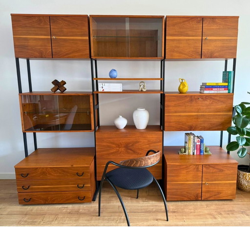 Restored Walnut Modular Wall Unit - 1960s/70s