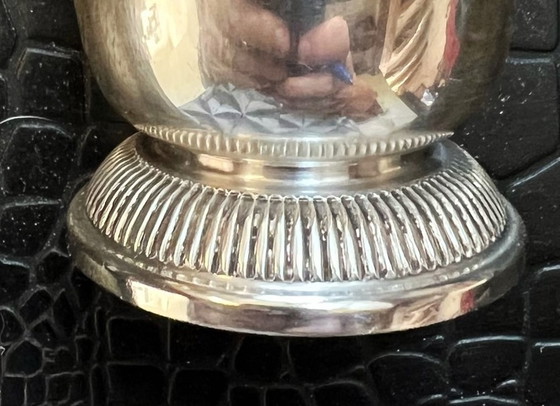 Image 1 of Silver-plated metal tumbler with shell and gadroon decoration 2 hallmarks