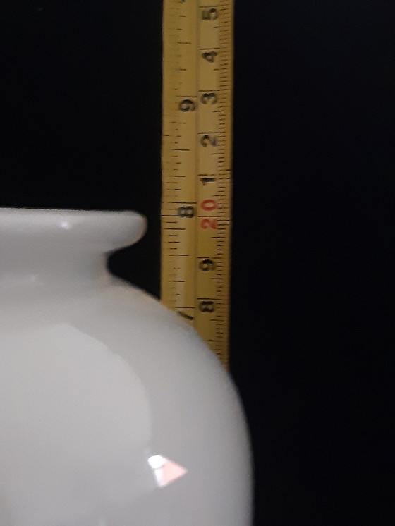 Image 1 of Décor Exclusiv Italian Vase, Kingfisher In Flower Decoration, 20 Cm, Rare White Edition.